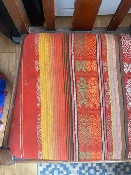 Photo of free Two wooden upholstered chairs (SW17 8JA) #3
