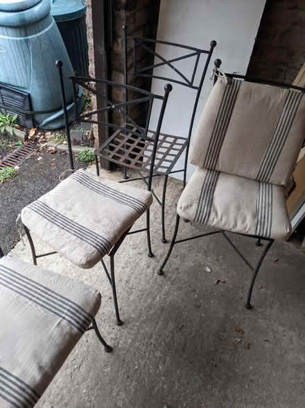 Photo of free 4 x metal garden chairs (Little Sandhurst GU47) #3