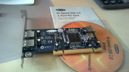 Photo of free Belkin 3 x USB2 port PCI card unused (Knaresborough HG5) #1