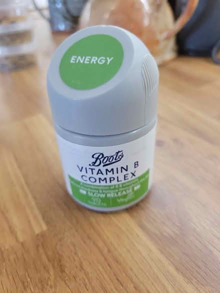 Photo of free Nearly full bottle of vitamin b supplements (Middleton DE4) #1