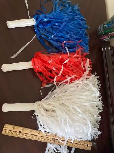 Photo of free Red, white, and blue pompoms (East Somerville) #1