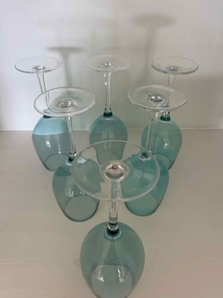 Photo of free Set of 6 wine glasses teal blue (Thurnby Leicester LE7) #2