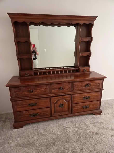 Photo of free Dresser and mirror (Brighton, MI) #1