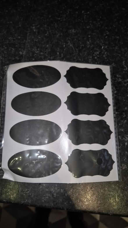 Photo of free black stick-and-peel labels (bethnal green E2) #1
