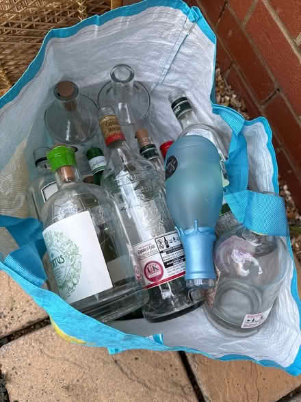 Photo of free Mixture of empty gin bottles (Sugar way PE2) #1