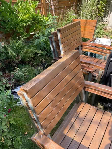 Photo of free Garden table and 6 chairs (Hampton Hill TW11) #2