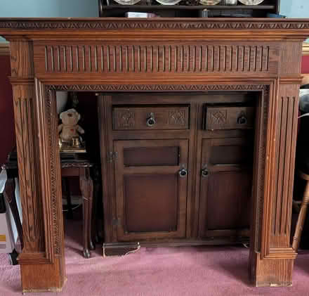 Photo of free Wooden fireplace surround (CF23 pentwyn) #1