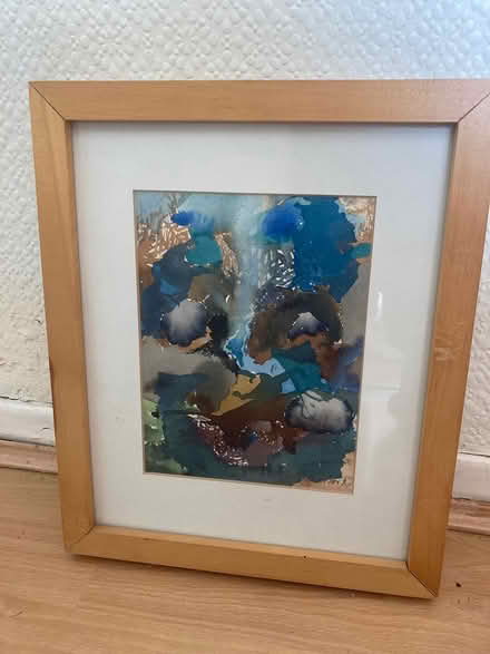 Photo of free Abstract watercolour in frame (Willingdon BN22) #1