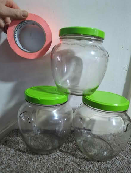 Photo of free Set of three old-fashioned-type storage jars (Moorlands LA1) #1
