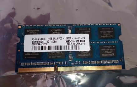 Photo of free Kingston 4GB 2Rx8 PC3 12800S laptop memory module (Knaresborough HG5) #1