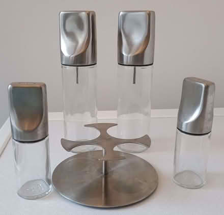 Photo of free Olive oil/vinegar and salt and pepper set (Barbourne WR3) #1