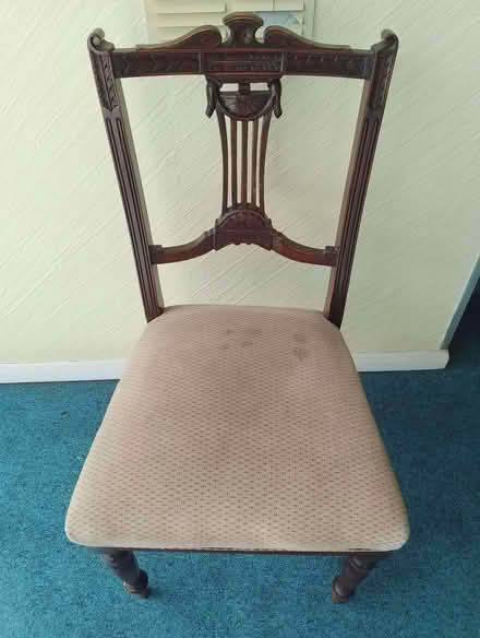 Photo of free Vintage carved dining chair (Edwardian) (South Woodford E18) #1