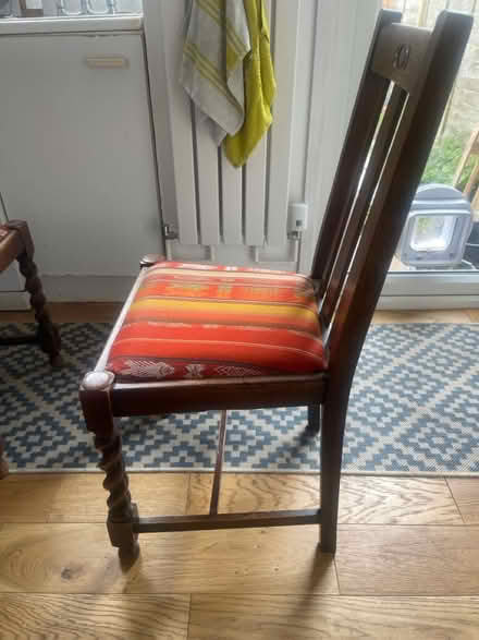 Photo of free Two wooden upholstered chairs (SW17 8JA) #4