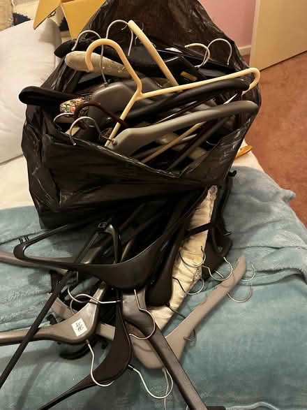 Photo of free Large Bag of Different Size Clothes Hangers (Ballyloughan BT43) #1