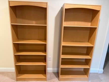 Photo of free Tall bookshelves (2 as a set) (Rt 9 and Overbrook, Wellesley) #1