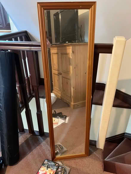 Photo of free Pine surround long mirror (Fobbing SS17) #1