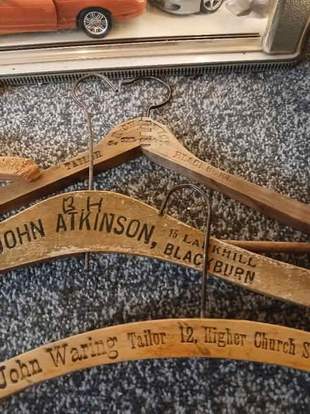 Photo of free Old wooden clothes hanger blackburn related (FairOak Close PR2) #2