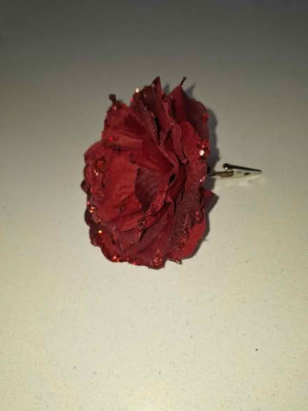 Photo of free Red glittery rose on a clip (Malvern Link WR14) #1