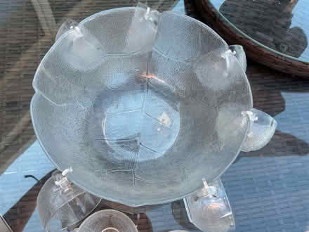 Photo of free Glass punch bowl with 8 cups (Stubbington PO14) #3