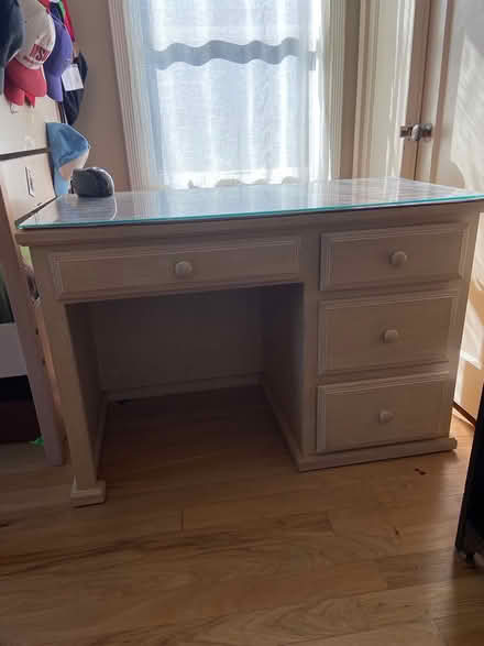 Photo of free Wooden Desk with glass top (Millbrae) #1
