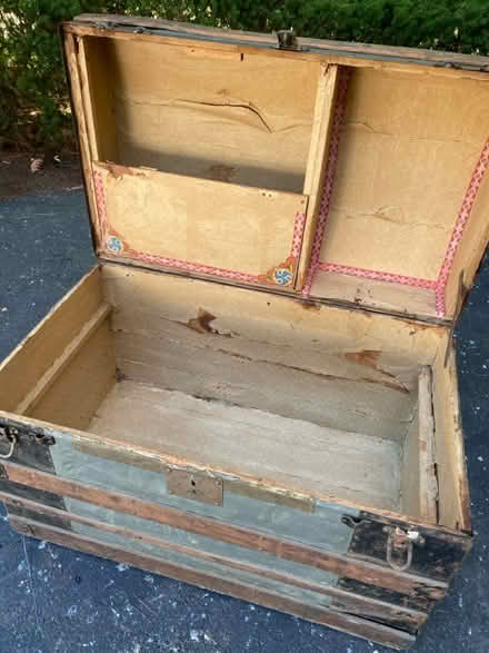 Photo of free Antique steamer Trunk (Park Ave. Stoneham/Wakefield) #1