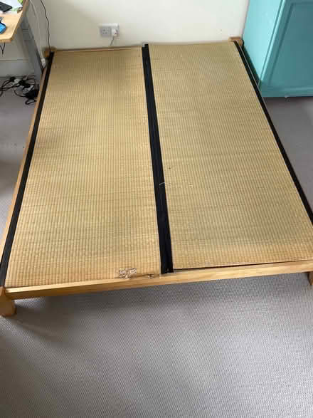 Photo of free Double bed frame with tatami mats (Netherton Braes G44) #2