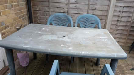 Photo of free Outdoor plastic table with chairs (Earlsfield SW18) #2