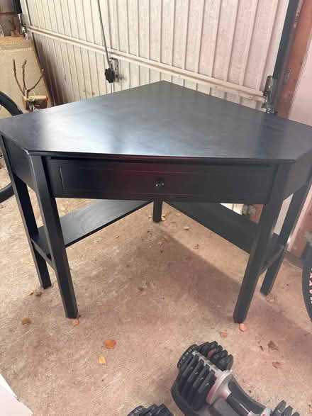Photo of free Black corner desk (Malkins Bank CW11) #1