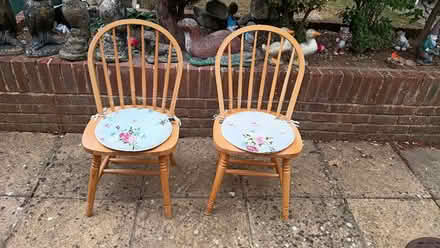 Photo of free 2x Dining Chairs with seat cushions (Totteridge HW HP13) #1