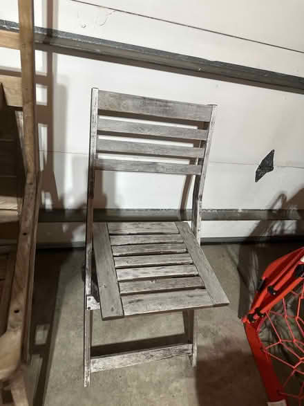 Photo of free Teak outdoor folding chair (Elmhurst area) #1