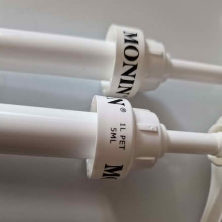 Photo of free 2 large 1 litre Monin Monin syrup pumps (Colchester CO1) #1