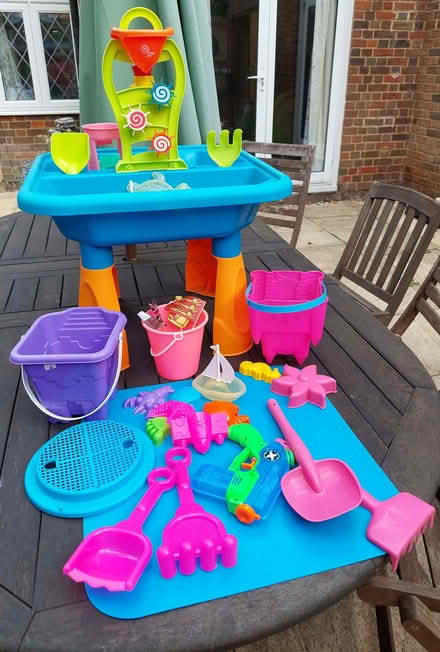 Photo of free Chad Valley sand and water play table + additional toys (Top Amersham HP6) #1