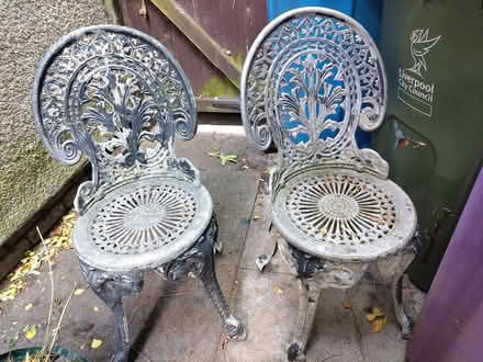 Photo of free Two metal outdoor chairs (Olive Mount L15) #2