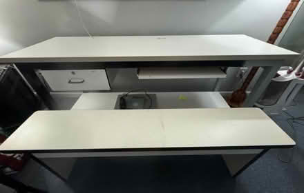 Photo of free White Production Desk (Lowell) #2