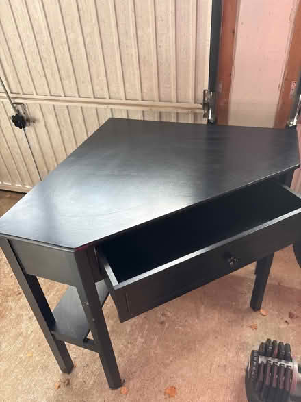 Photo of free Black corner desk (Malkins Bank CW11) #2
