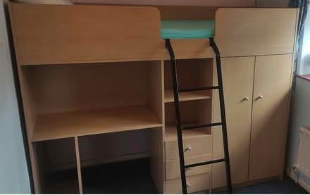 Photo of free High Sleeper with Wardrobe & Desk *** Needs re-assembling ** (North Ascot SL5) #1