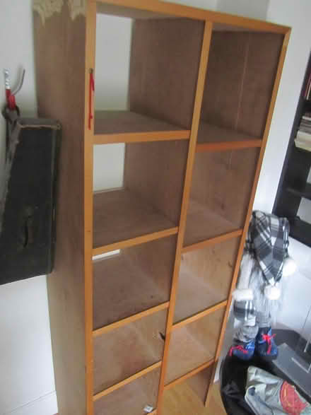 Photo of free home made tall wood box shelving (Finchley N12) #2