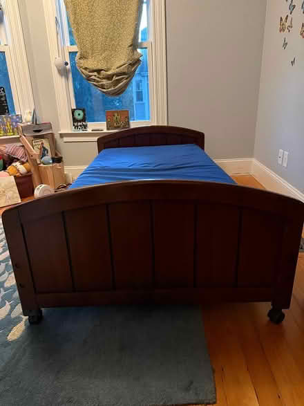 Photo of free Twin bed, wood (Brookline Village) #2