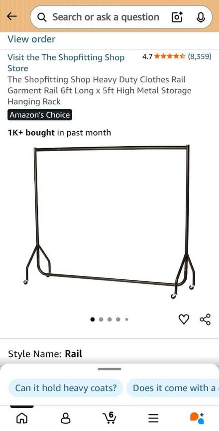 Photo of free Clothes rail (Brent lea TW8) #2