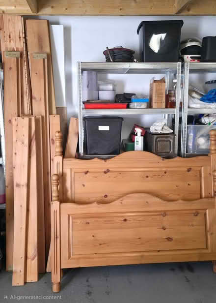 Photo of free Pine Double Bed (High Roding CM6) #1