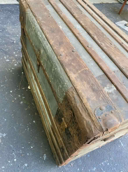 Photo of free Antique steamer Trunk (Park Ave. Stoneham/Wakefield) #3