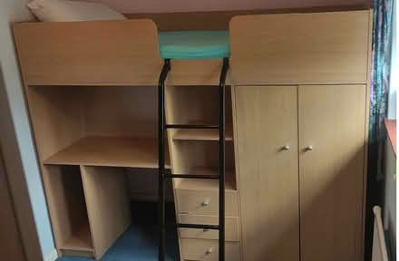 Photo of free High Sleeper with Wardrobe & Desk *** Needs re-assembling ** (North Ascot SL5) #2
