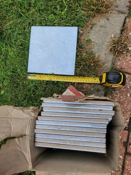 Photo of free Sky blue square ceramic tiles (Near Experimental Farm) #1