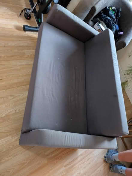 Photo of free Grey sofa bed. Needs a clean (Sutton Manor WA8) #1