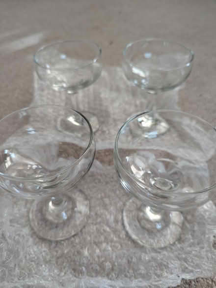 Photo of free 4 x glass champagne saucers (Brixton Hill SW2) #1