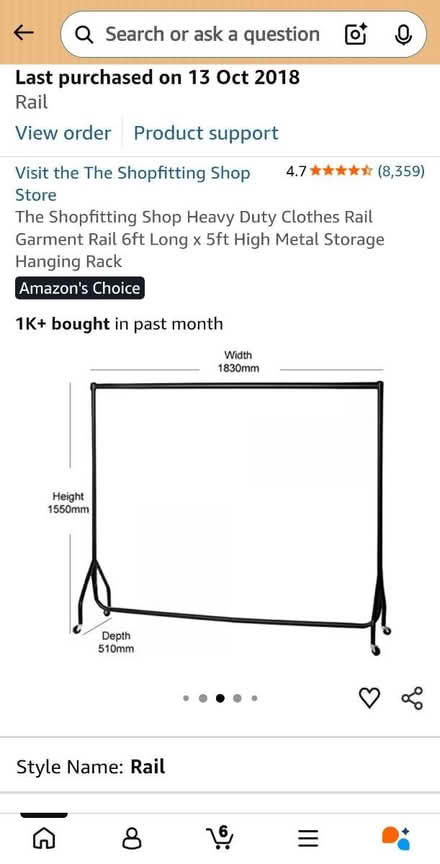 Photo of free Clothes rail (Brent lea TW8) #1