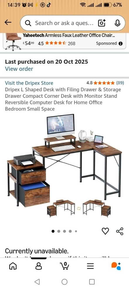Photo of free Corner desk drawers and TV unit (Holmewood BD4) #1