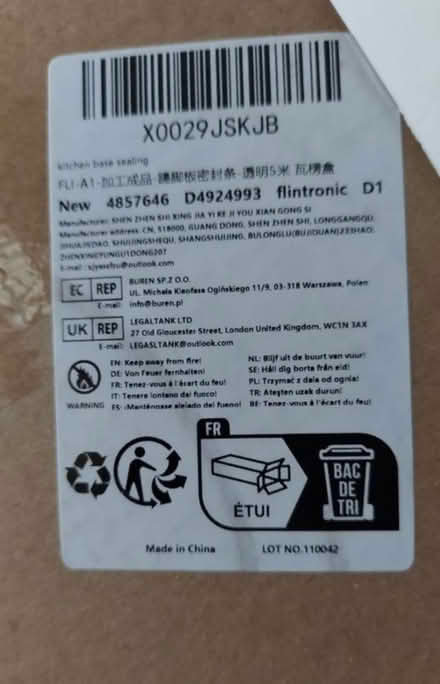 Photo of free Flexible sealing strip for kickboards/plinths (Bradbourne Lakes TN13) #3