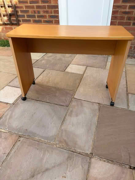 Photo of free Desk Table with Castors (Meppershall SG17) #3