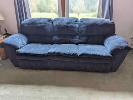 Photo of free Couch with Built-in Recliners (New Paltz) #2